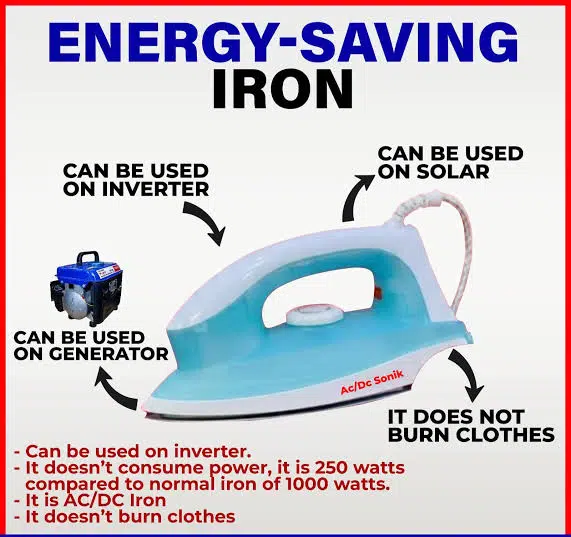 Low-Wattage Inverter Pressing Iron — product view 2